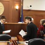 Mark Sabbatini / Juneau Empire 
House pages distribute scripts for a mock floor session Friday. The script, featuring obviously fake proposed legislation, guided legislators though the various complexities that can arise during everyday business while in session.