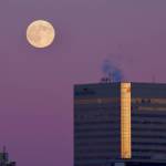 Dan Joling of Anchorage captured this image of the full moon over Alaska’s largest city on Jan. 6, 2023. (Courtesy Photo / Dan Joling)