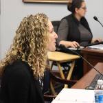 Alaska Department of Health Commissioner Heidi Hedberg provides an overview of the departments services and ongoing difficulties with its public assistance services to the Senate Health And Resources Committee on Tuesday. (Mark Sabbatini / Juneau Empire)