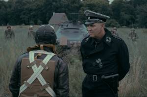 Arnold Vosloo as Colonel Bach addresses US soldiers in latest film, Condors Nest in theaters and digital release on Friday. (Courtesy Photo / PMKBNC)