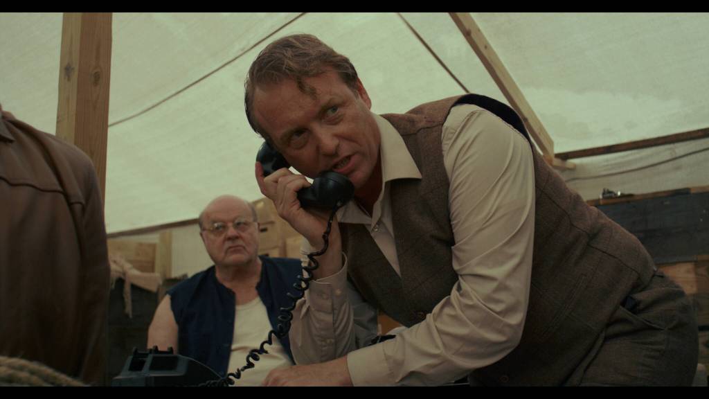 Al Pagano as Albert Vogel with Michael Ironside as Agent Astakhov in Phil Blattenbergers latest movie, Condors Nest. (Courtesy Photo / PMKBNC)