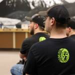 Residents wear matching shirts in advocacy for the proposed off-road vehicle riding park at 35 Mile which was up for permit consideration and later approved at the Tuesday evening planning commission meeting. ( Clarise Larson / Juneau Empire)