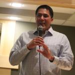 Mark Sabbatini / Juneau Empire 
Anthony Mallott, Sealaskas chief executive officer, tells state lawmakers and other leaders at a legislative reception Wednesday night about the Alaska Native Corporations carbon credits program that has earned more than $100 million since 2016. Mallott said the company is willing offering to share its knowledge with state officials as the Alaska State Legislature considers carbon market proposals to help provide a stable revenue source.