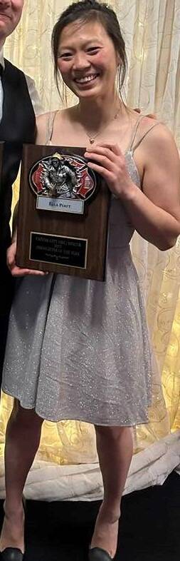 Firefighter Ella Piatt receives Firefighter of the Year during the CCFR 2022 awards banquet on Saturday, Jan. 14. (Courtesy Photo / CCFR)