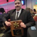 Courtesy Photo / CCFR 
EMT Noe Hernandez receives the Community Health Provider of the Year at this years CCFR awards banquet.