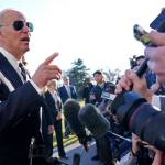 President Joe Biden talks with reporters on the South Lawn of the White House in Washington, Monday, Jan. 30, 2023, after returning from an event in Baltimore on infrastructure. (AP Photo / Susan Walsh)