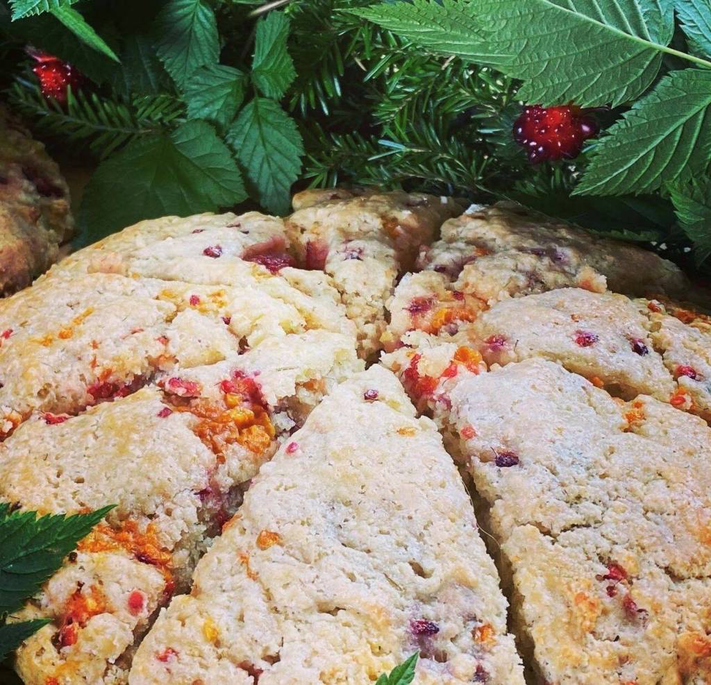 Courtesy Photo / Vivian Faith Prescott 
This photo shows salmonberry scones.