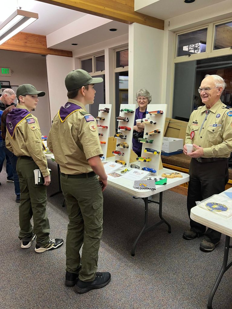 Jerry Taylor divulging some secrets about building a Pinewood Derby car. ( Courtesy Photos / Matt Dobson)