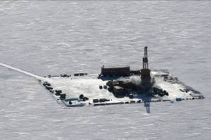A ConocoPhillips oil rig operating during winter on Alaskas North Slope is featured on the cover of the U.S. Bureau of Land Managements report recommending approval of the Willow oil project ConocoPhillips is seeking to develop. The Alaska State House on Monday approved a resolution asking the Biden administration to give final approval to a project allowing three drilling pads with the possibility of a fourth (compared to the five pads the oil company originally sought), as recommended by the BLM. (U.S. Bureau of Land Management)