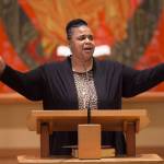 Sherry Patterson, president of the Black Awareness Association, gives the keynote address to Juneau residents during the Rev. Martin Luther King Jr. 2018 Community Celebration sponsored by the Black Awareness Association at St. Pauls Catholic Church. On Saturday, the Black Awareness Association will host its Rise fundraiser in celebration of Black History Month at the Juneau Arts and Culture Center. (Michael Penn /.Juneau Empire File)