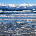 Surfs up. Floating icy chunks onto Boy Scout beach. (Courtesy Photo / Denise Carroll)