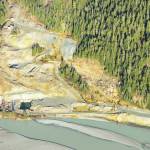 Heavy metals run out of the Tulsequah Chief mine opening and down to holding ponds next to the Tulsequah River Wednesday, Oct. 8, 2008. (Michael Penn / Juneau Empire file)