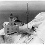 NOAA/NGDC, Coast Guard 
Scotch Cap Lighthouse, on the southwest shore of Unimak Island, before the giant wave of April 1, 1946.