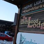 A sign marks the site of the Driftwood Lodge in downtown Juneau Monday morning. The Central Council of the Tlingit and Haida Indian Tribes of Alaska recently announced its purchase of the site. (Clarise Larson / Juneau Empire)