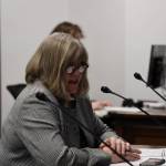 Rep. Sara Hannan, a Juneau Democrat, speaks to the state House Health and Social Services committee Thursday afternoon in support of a bill she sponsors that would ban licensed practitioners from providing conversion treatment to minors or vulnerable adults in the state of Alaska. (Clarise Larson / Juneau Empire)