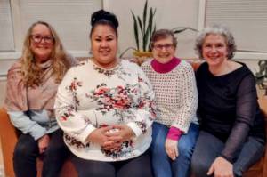 This photo shows AWARE’s 2023 Women of Distinction (left to right) Kate Wolfe, Jennifer Brown, LaRae Jones and Susan Bell. (Courtesy Photo)