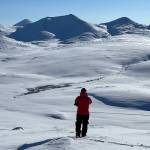 HP Marshall of Boise State University takes a photo of Alaskas North Slope north of the Brooks Range during a snow survey as part of a NASA experiment. (Courtesy Photo / Sveta Stuefer)