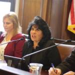 A call for a joint session of the Alaska State Legislature to cast a vote that would reject recently-approved salary increases for legislators and top executive branch officials is made by State House Speaker Cathy Tilton, R-Wasilla, during a press conference Tuesday. Senate President Gary Stevens, R-Kodiak, rejected the joint session in a letter to Tilton on Wednesday. (Mark Sabbatini / Juneau Empire)