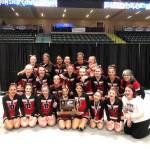 Courtesy Photo / Carlene Nore 
JDHS cheer team poses for a photo at the 2023 ASAA State Championship competition where they took first place for a third straight year.
