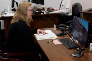 Heidi Teshner, acting commissioner of the Department of Education and Early Development, explains details of Gov. Mike Dunleavys so-called parental rights bill during a House Education Committee hearing Wednesday. Public testimony on the bill is scheduled to be heard by the committee Thursday evening. (Mark Sabbatini / Juneau Empire)