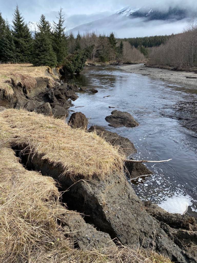 Erosion is visible along Cowee Creek in Point Bridget State Park. (Courtesy Photo / Denise Carroll)