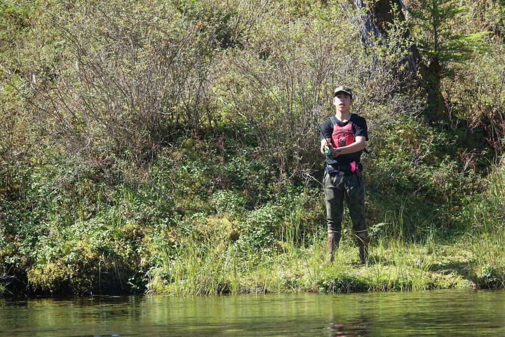 Beebuks Kookesh fishes at the start of Beaver Lake.( Courtesy Photo / Mary Catharine Martin)