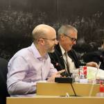City and Borough of Juneau Deputy City Manager Robert Barr speaks to the Assembly meeting as the Committee of the Whole Monday evening. The Assembly OKd the city to begin soliciting proposals to offer funding for one to two child care start-up grants to local providers and facility owners. (Clarise Larson / Juneau Empire)