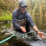 The authors steelhead was not in the mood for pictures. (Jeff Lund / For the Juneau Empire)