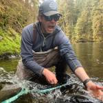 The author's steelhead was not in the mood for pictures. (Jeff Lund / For the Juneau Empire)