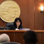 House Speaker Cathy Tilton, a Wasilla Republican, listens Monday morning to amendments to a bill she sponsored that seeks to bar the state and local governments in Alaska from mandating restrictions or closures to firearms and retailers in the event of a disaster. (Clarise Larson/ Juneau Empire)