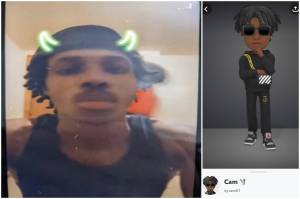 This combination photo shows Cameron McEwen and an avatar associated with a Snapchat account that authorities say was used by McEwen, who was recently arrested on charges of  sexual exploitation of a minor and one count of making extortionate interstate communications. (FBI)