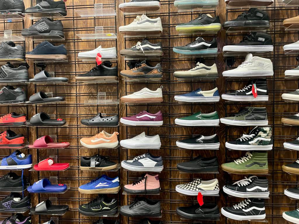 Inside Sequence Board Shop at the Mendenhall Mall. (Lauren Cusimano / For the Capital City Weekly)