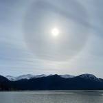 This photo shows a sundog over Mendenhall Lake. (Courtesy Photo / Denise Carroll)