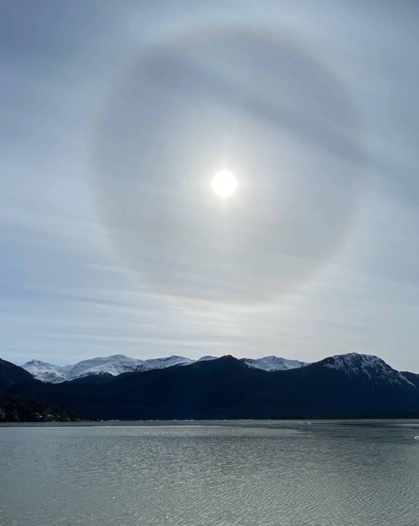 This photo shows a sundog over Mendenhall Lake. (Courtesy Photo / Denise Carroll)