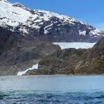 A sliver of glacier ice remains as the toe of the once mighty Mendenhall. (Courtesy Photo / Denise Carroll)