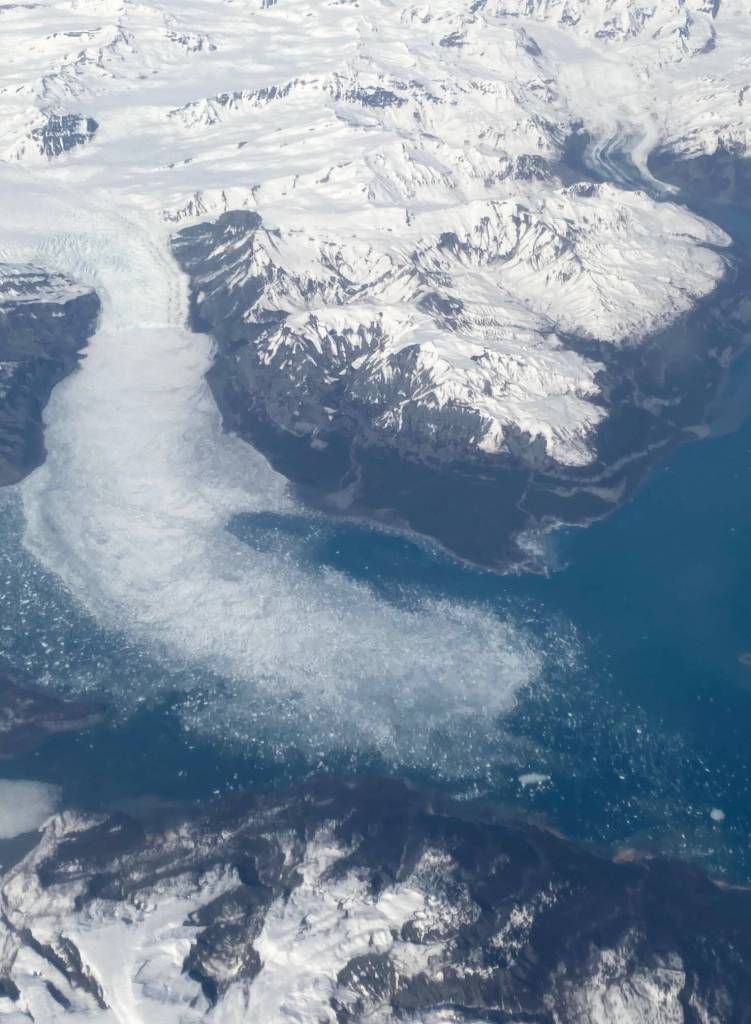 Looking down at a section of the Fairweather range from 5,000 feet up. (Courtesy Photo / Denise Carroll)