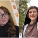 This combination photo shows University of Alaska Southeast senior Stephanie Harasim and UAS freshman A.J. Schultz tied for first place in the spring history writing contest sponsored by the Gastineau Channel Historical Society. (Courtesy Photos)