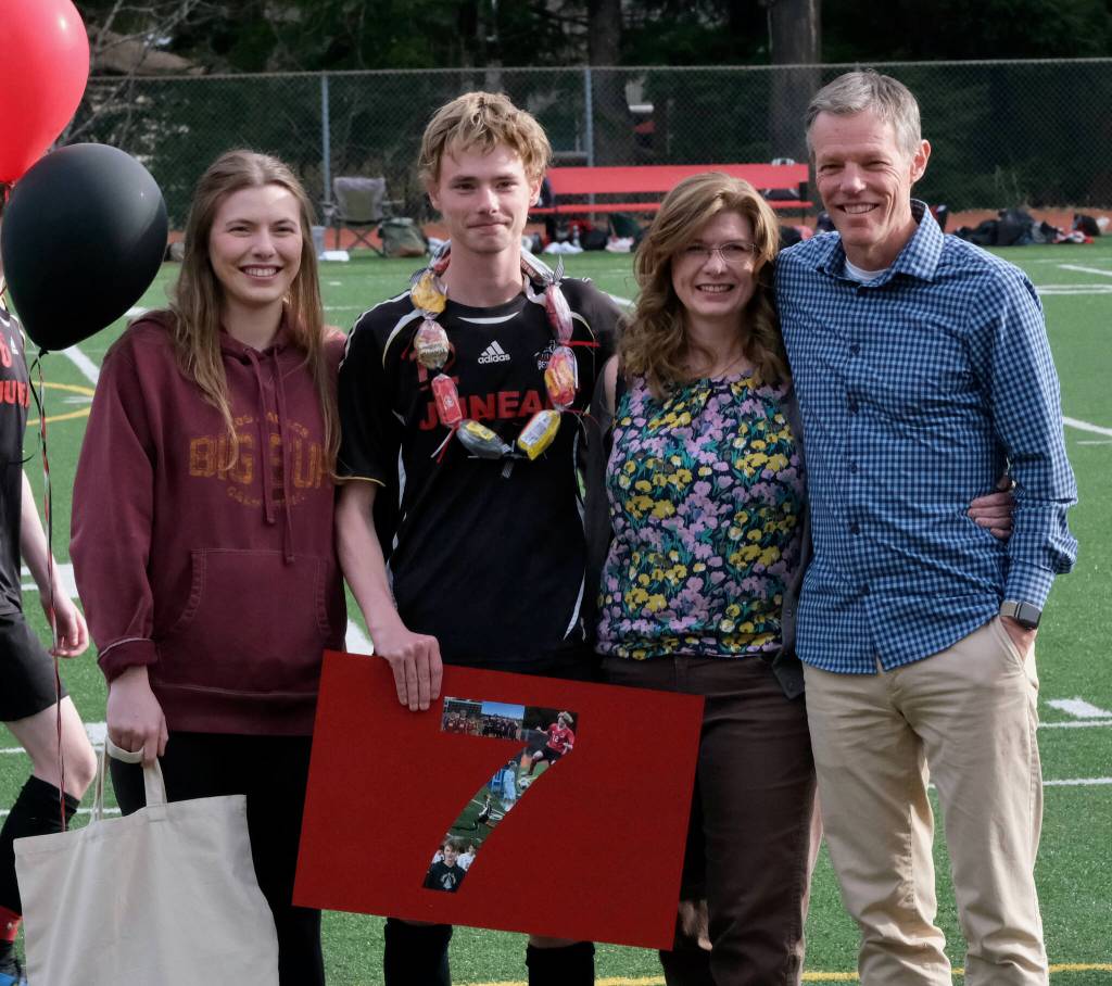 Senior Will Robinson and family. (Klas Stolpe / Juneau Empire)