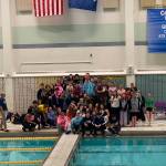 Top three high scoring teams seen here in Anchorage at this year's Alaska Swimming State Championship where the Glacier Swim Club took second place overall. (Courtesy Photo / Savona Kiessling)