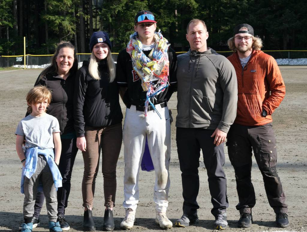 Kaleb Campbell and family. (Klas Stolpe / Juneau Empire)