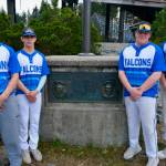 Thunder Mountain High School baseball seniors, from left, Rory Hayes, Carson Cummins, TJ Womack and Nic Daniels will be honored at 6:30 p.m. Wednesday at Adair Kennedy Field before their game against Juneau-Douglas High School: Yadaa.at Kalé. (Klas Stolpe / Juneau Empire)