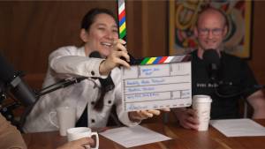 Lisa Hawkins interviews drummer Cameron Cartland for the Anchorage-based livestream concert/conversation podcast Amplify Alaska. (Courtesy Photo / Yngvil Vatn Guttu)