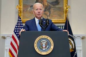 President Joe Biden speaks about the debt limit talks in the Roosevelt Room of the White House, Wednesday, May 17, 2023, in Washington. (AP Photo / Evan Vucci)