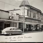Alaska Steam Laundry looks similar to its appearance in the year of statehood. (Alaska State Library Historical Collection, Juneau Views, Franklin St. So., 01-3981/01-3569)