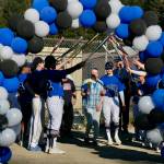 Thunder Mountain Falcons senior Carson Cummins and family were celebrated Wednesday at Adair-Kennedy Field. (Klas Stolpe / Juneau Empire)