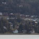 This is a picture of houses on Douglas along the Gastineau Channel in May. (Clarise Larson / Juneau Empire File)