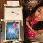 TMHS student Lelehua Fujimoto Vertido in her watercolor workshop for which she received an award at this years Alaska Student Activities Associations Region V Art Fest in Yakutat. (Courtesy Photo / Heather Ridgway)