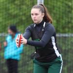 Alissa Durgan, a Craig High School senior, gets ready to give the discus a throw Saturday morning at Thunder Mountain High School. Durgan set a personal record during the Region V meet held in Juneau with a throw of 64 feet and 7 inches. (Ben Hohenstatt / Juneau Empire)