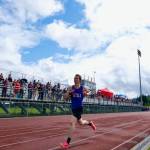 Klas Stolpe / Juneau Empire
Sitka High School senior Silas Demmert cruises to a win in the Division II boys 1,600-meter race.