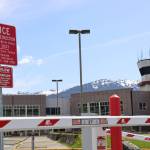 A sign at the entrance of the Juneau International Airports short-term parking lot informs travelers that construction will begin May 31 and long-term parking will be closed the same day. The airports construction project will begin next Wednesday, May 31, for parking lot improvements, including repaving, new curbing, lighting and draining, as well as installing a new payment system in the short-term lot. ( Clarise Larson / Juneau Empire)